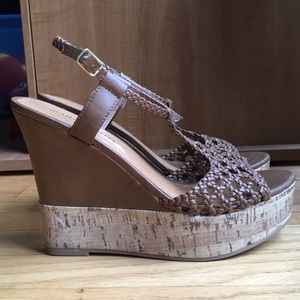 NEW IN BOX Madden Girl Tan Wedge Heels